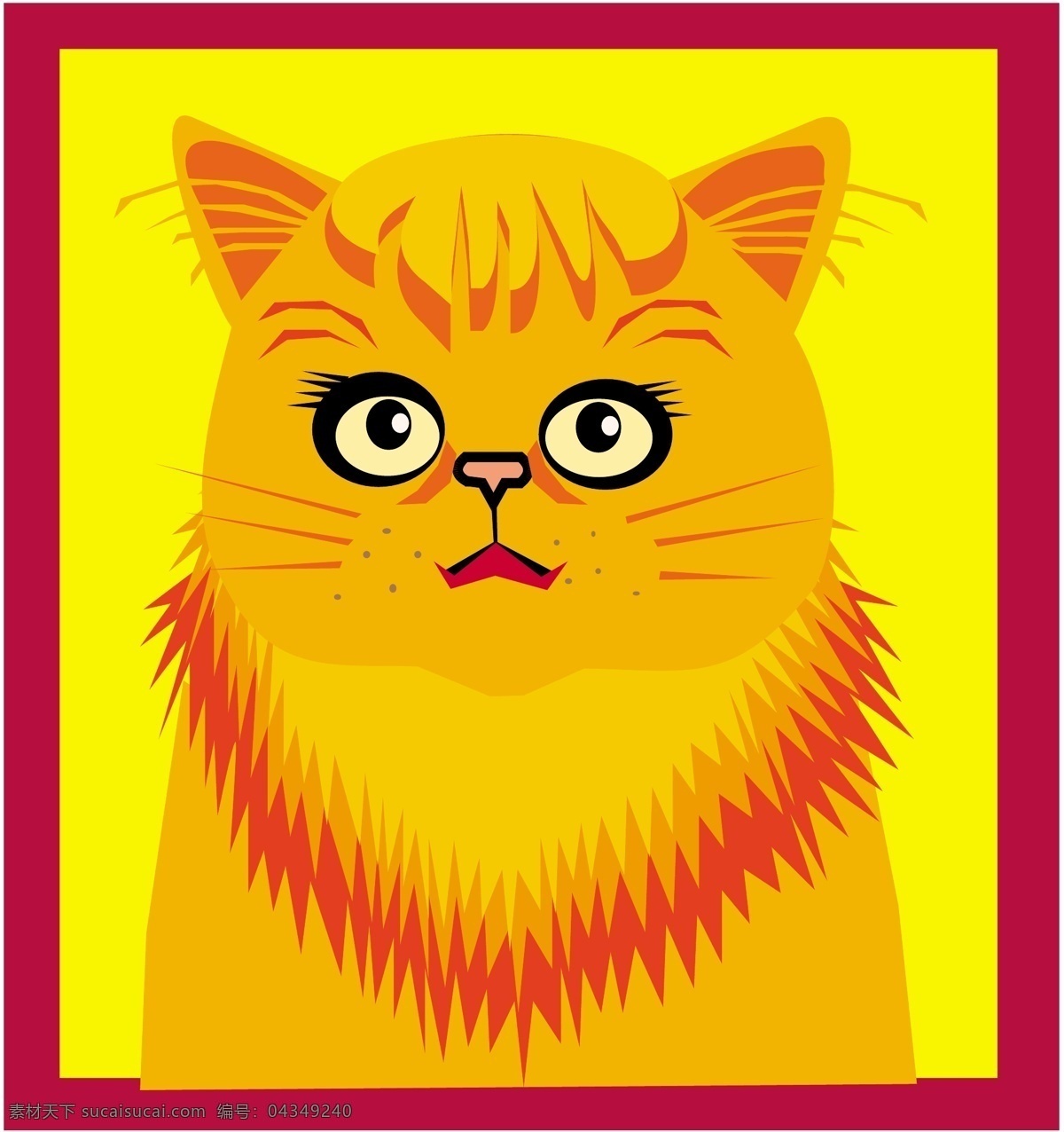 宠物猫 矢量素材 格式 eps格式 设计素材 宠物世界 矢量动物 矢量图库 黄色