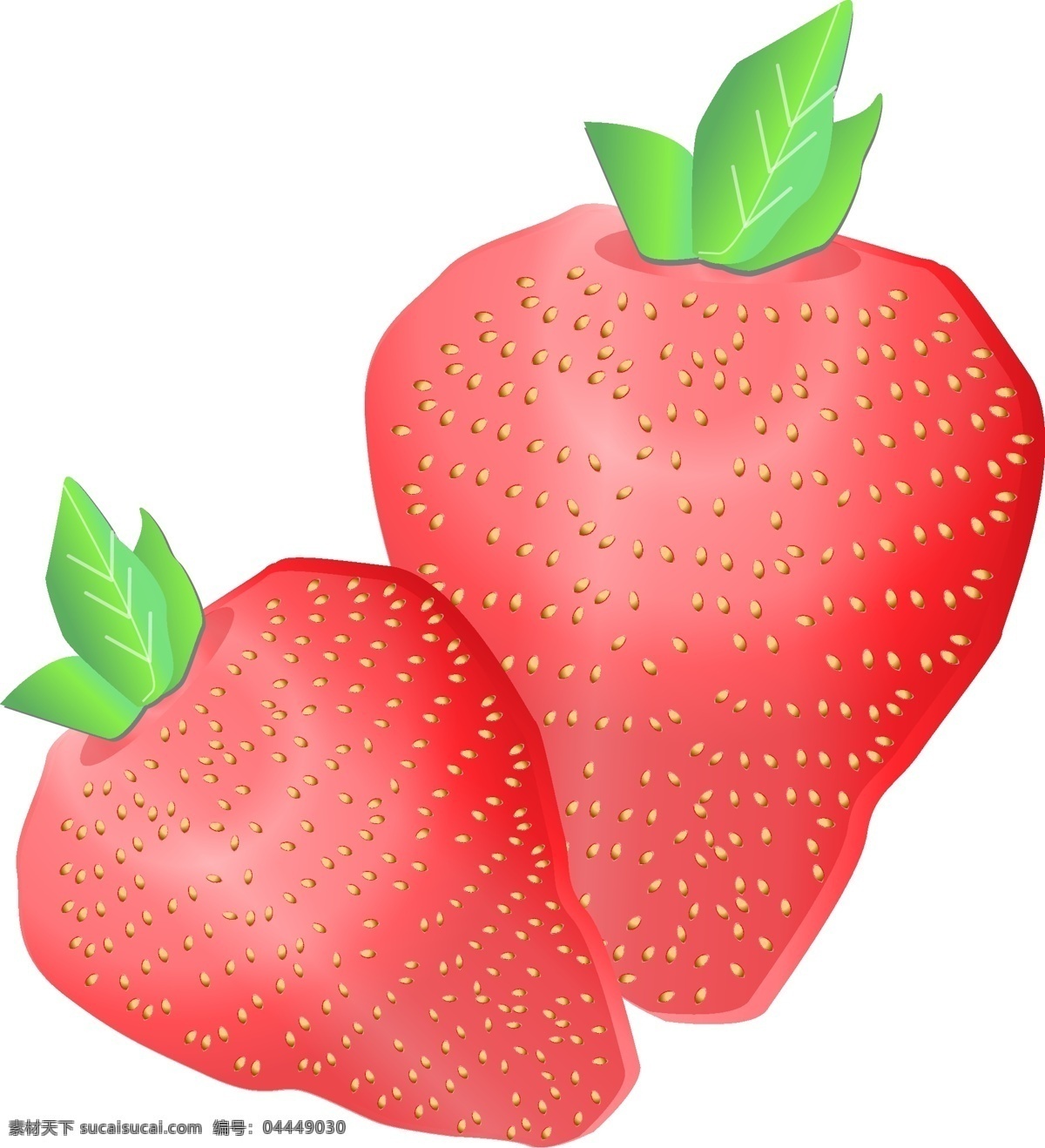 新鲜 红色 草莓 插画 新鲜草莓 水果草莓 绿色的叶子 卡通草莓 漂亮的草莓 手绘草莓 草莓装饰