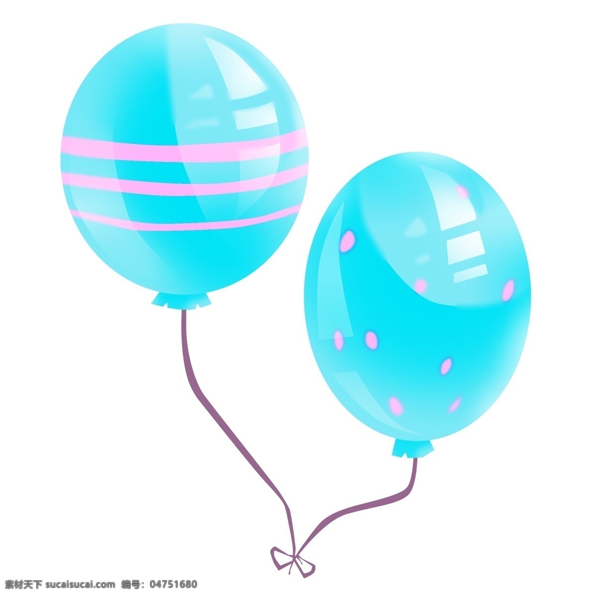 两个蓝色气球 气球 漂浮 氢气