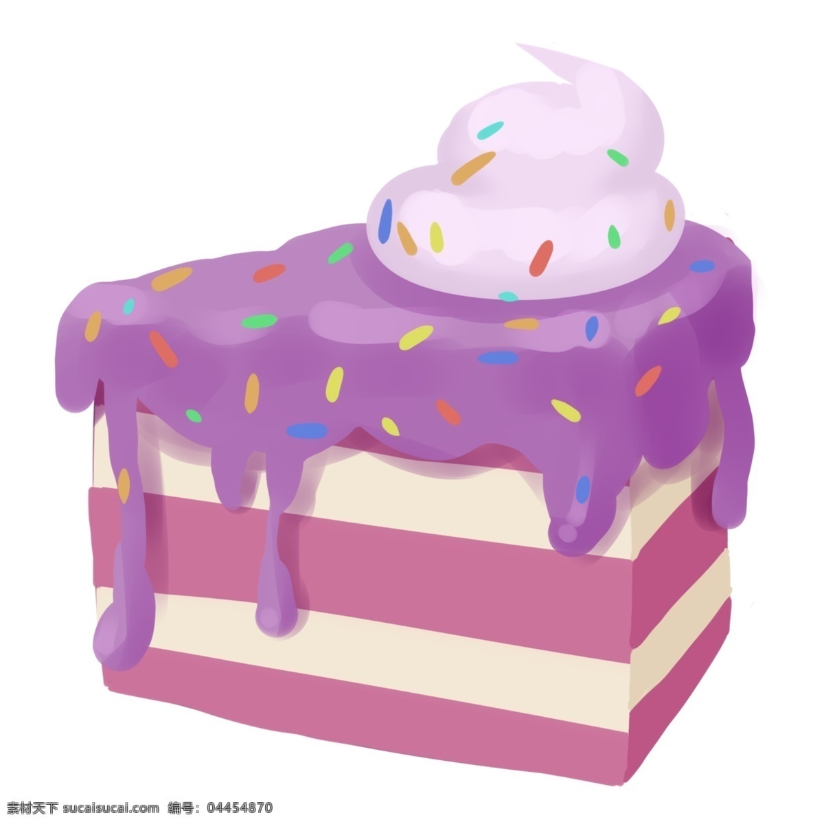 一块 紫色 蛋糕 插画 一块蛋糕 紫色蛋糕 蛋糕插图 美食 蛋糕小吃 蓝莓蛋糕 奶油蛋糕