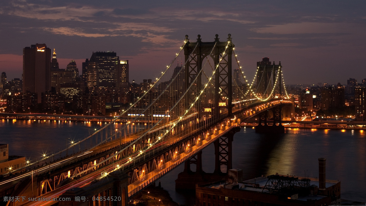 夜景 灯火 灯火通明 繁华 大都市 大桥 霓虹灯 美国 旅游摄影 国外旅游