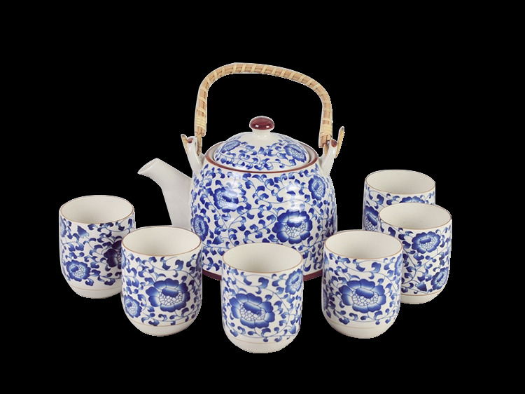 雅致 蓝色 花纹 陶瓷 茶具 产品 实物 茶道 茶文化 产品实物 蓝色花纹 陶瓷茶杯 陶瓷茶具