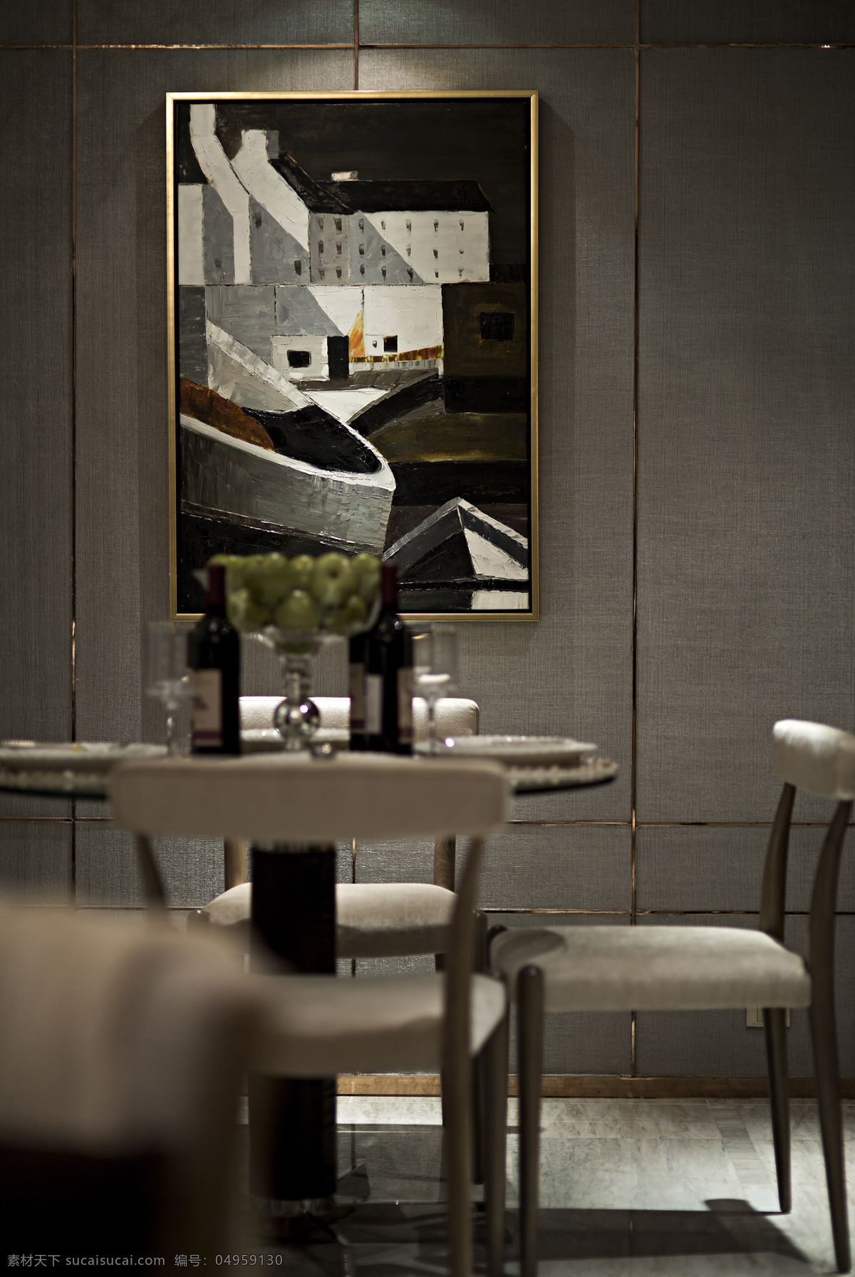 欧式 经典 沉稳 餐厅 装饰画 效果图 装饰画效果图 挂画 室内设计