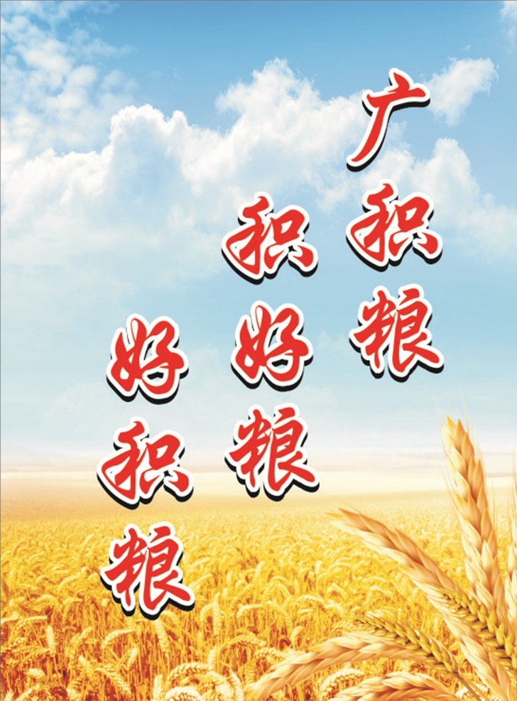粮食 海报 小麦 麦田 背景