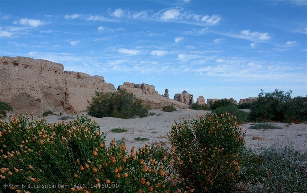 边塞的古城墙 边塞 塞外 古城墙 城墙 沙漠 大漠 荒芜 自然景观 自然风景