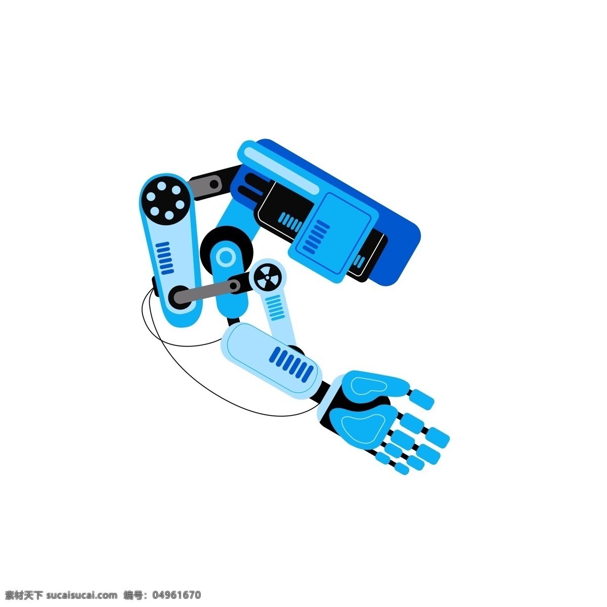 蓝色 科技 机械 人工智能 手臂 机器人 臂 机械臂 工业 未来 零件