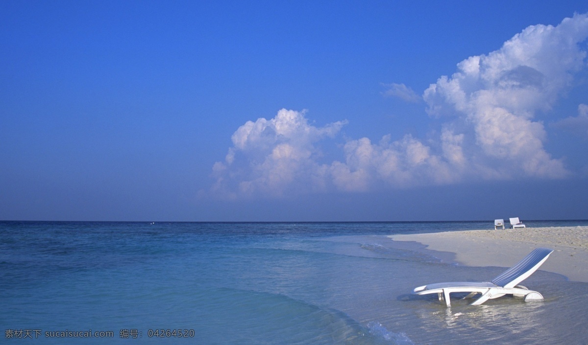 海景 白云 大海 海岸 海滩 蓝天 旅游摄影 沙滩 景 躺椅 自然风景