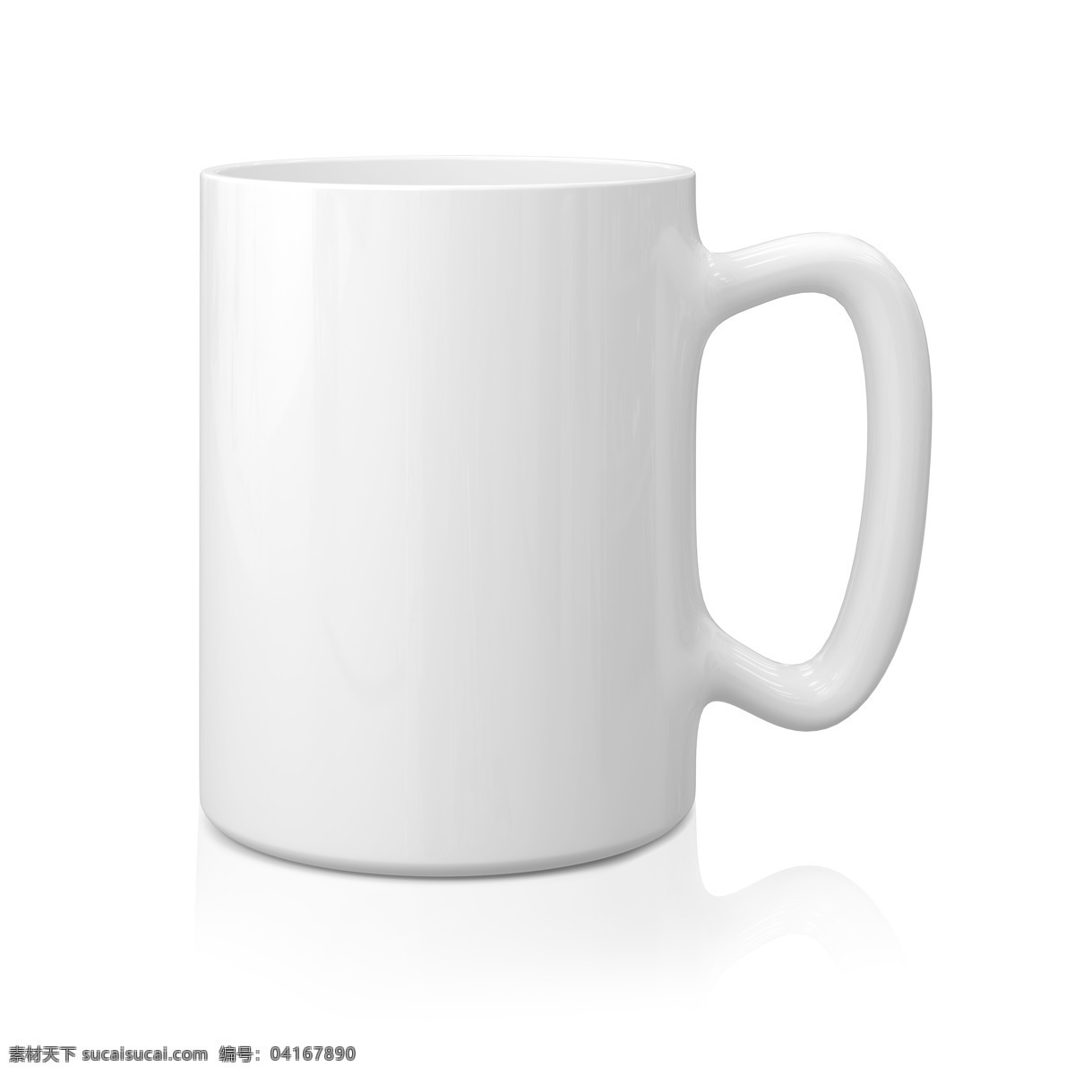 白色马克杯 马克杯 水杯 杯子 餐具 3d设计