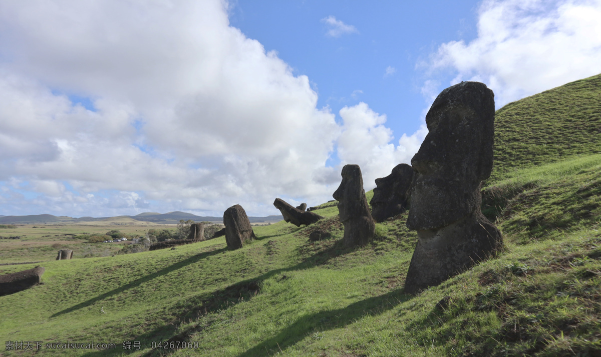 复活节岛摩艾 智利 复活节岛 摩艾 石像群 岛屿 世界文化遗产 智利风光 旅游摄影 国外旅游