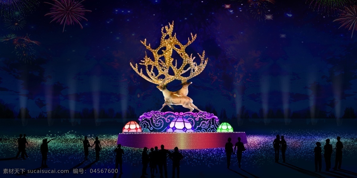 麋鹿免费下载 彩灯 橱窗 灯会 活动 美陈 麋鹿 魔幻 商场 圣诞 圣诞节 原创设计 原创装饰设计