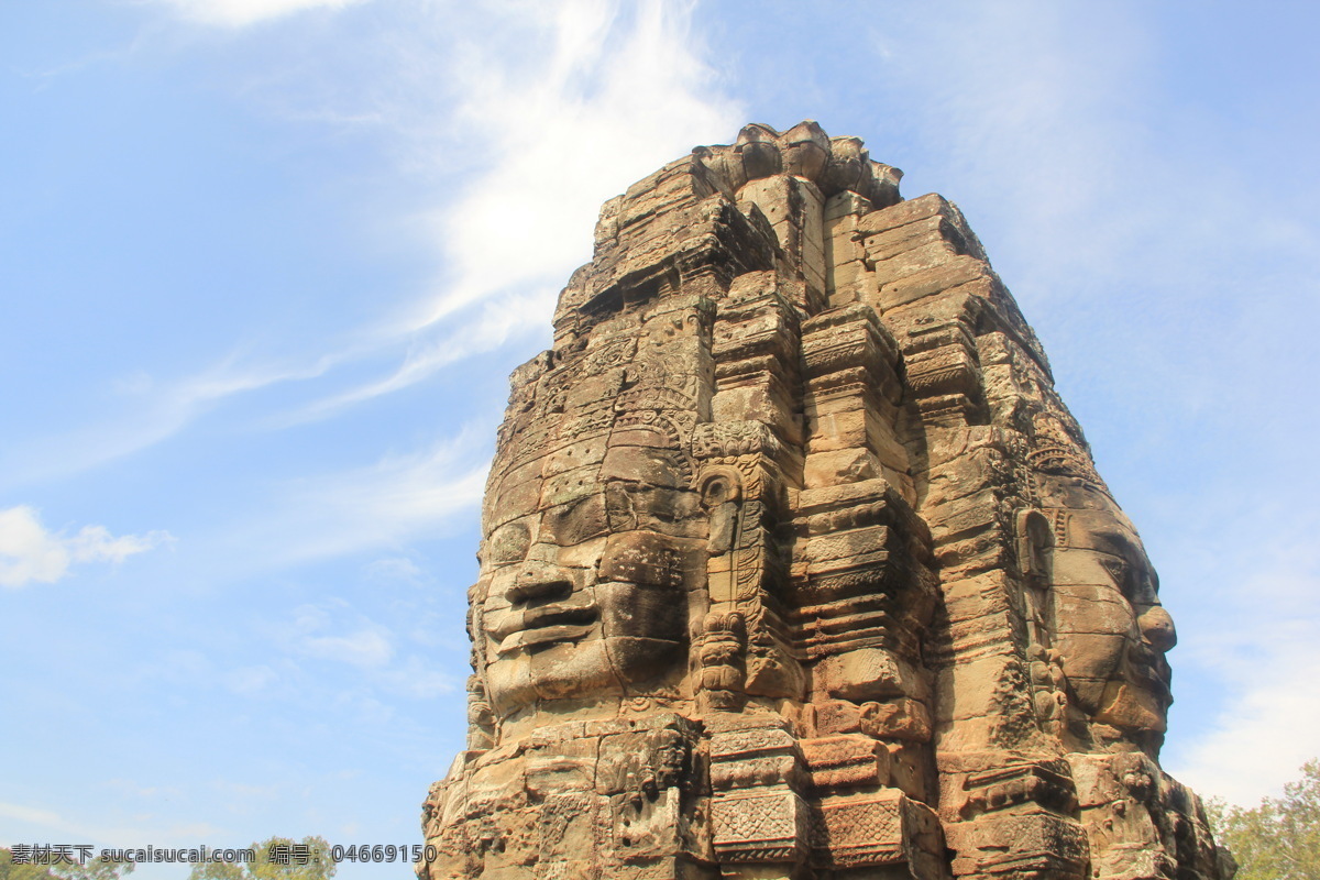 吴哥的微笑 柬埔寨 吴哥窟 巴戎寺 石雕 佛像 建筑园林 建筑摄影