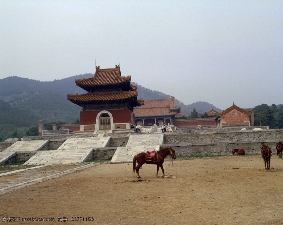 北京 皇家 园林 清 十三陵 建筑 远山 马匹 古代建筑文化 皇家宫殿图片 皇家园林设计 明清文化 中国 明清 风景 雕梁画栋 装饰 风格 宫殿 建筑城楼 远山马匹 装饰素材 园林景观设计