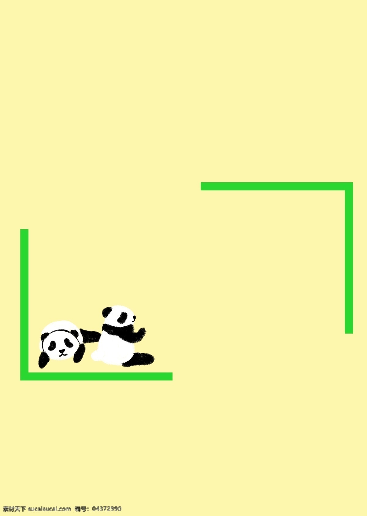 中国 风 熊猫 绿色 小 清新 创意 边框 大熊猫 两只熊猫 中国风 绿色边框 小清新 小文艺 儿童风 小动物 简约边框 可爱 漂亮 趣味 免抠图