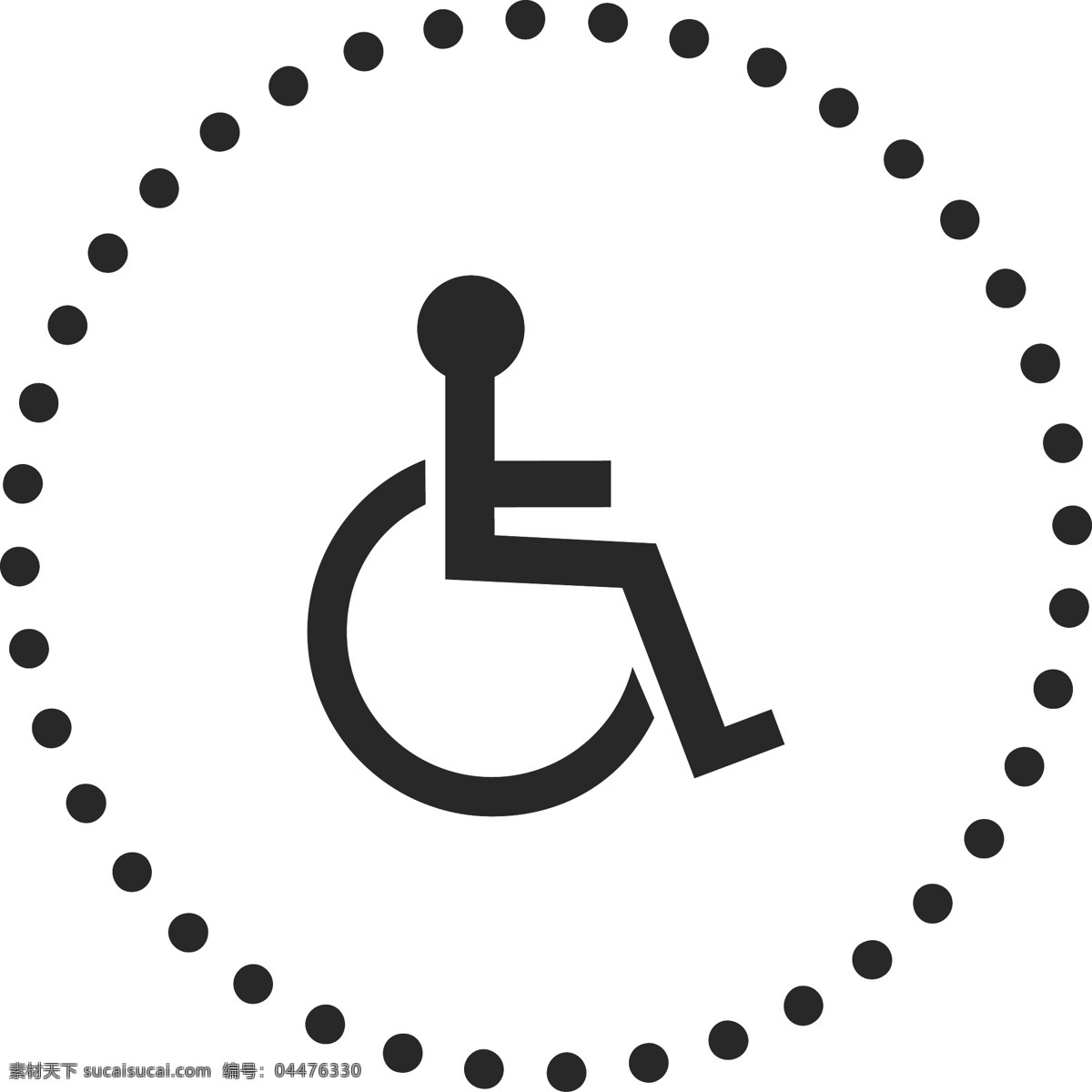 残疾人 图标 免 抠 图 残疾人标志 圆圈图标 虚线圈 ui应用图标 网页图标 电脑图标 卡通图案 卡通插画 免抠图