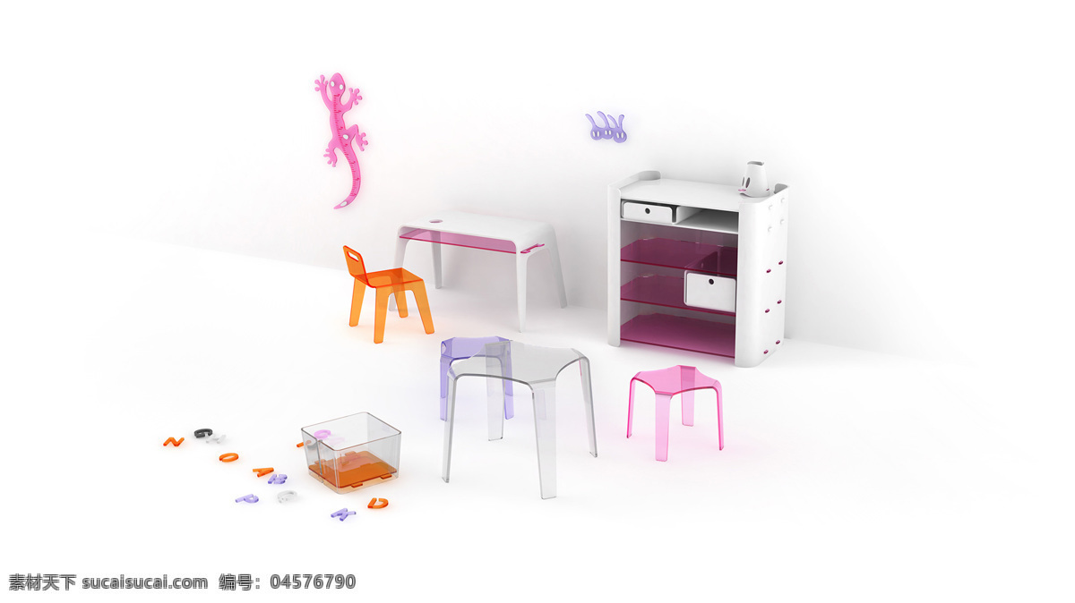 透明 可爱 产品 家具 儿童家具 环保材质 玩具 椅子 桌椅