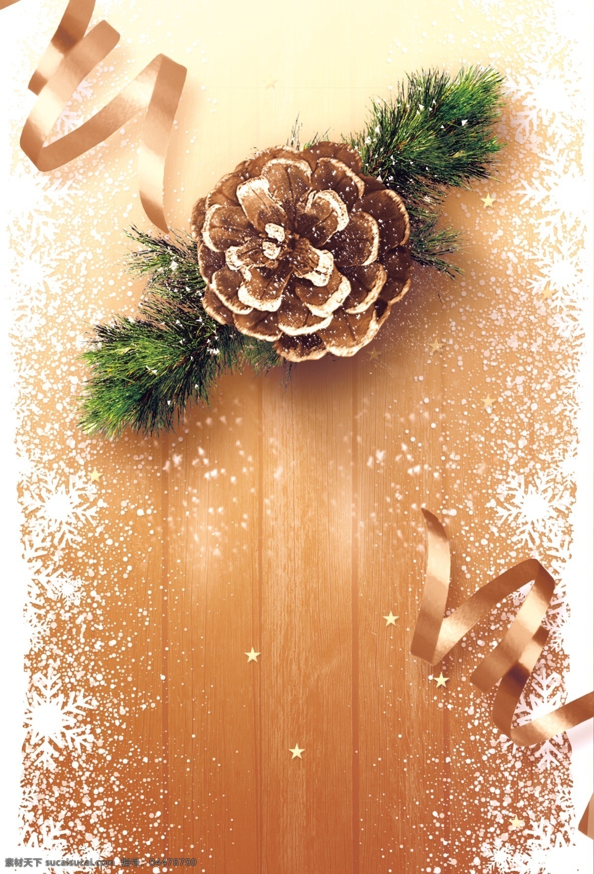 气质 欧式 圣诞 节日 背景 图 黄色 鹿 圣诞背景 圣诞节 圣诞树 丝带 雪