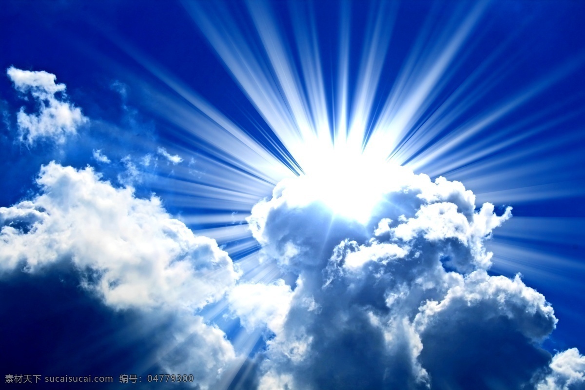 阳光 透过 云层 射线 穿透 光线 蓝天 天空 白云 天空图片 风景图片