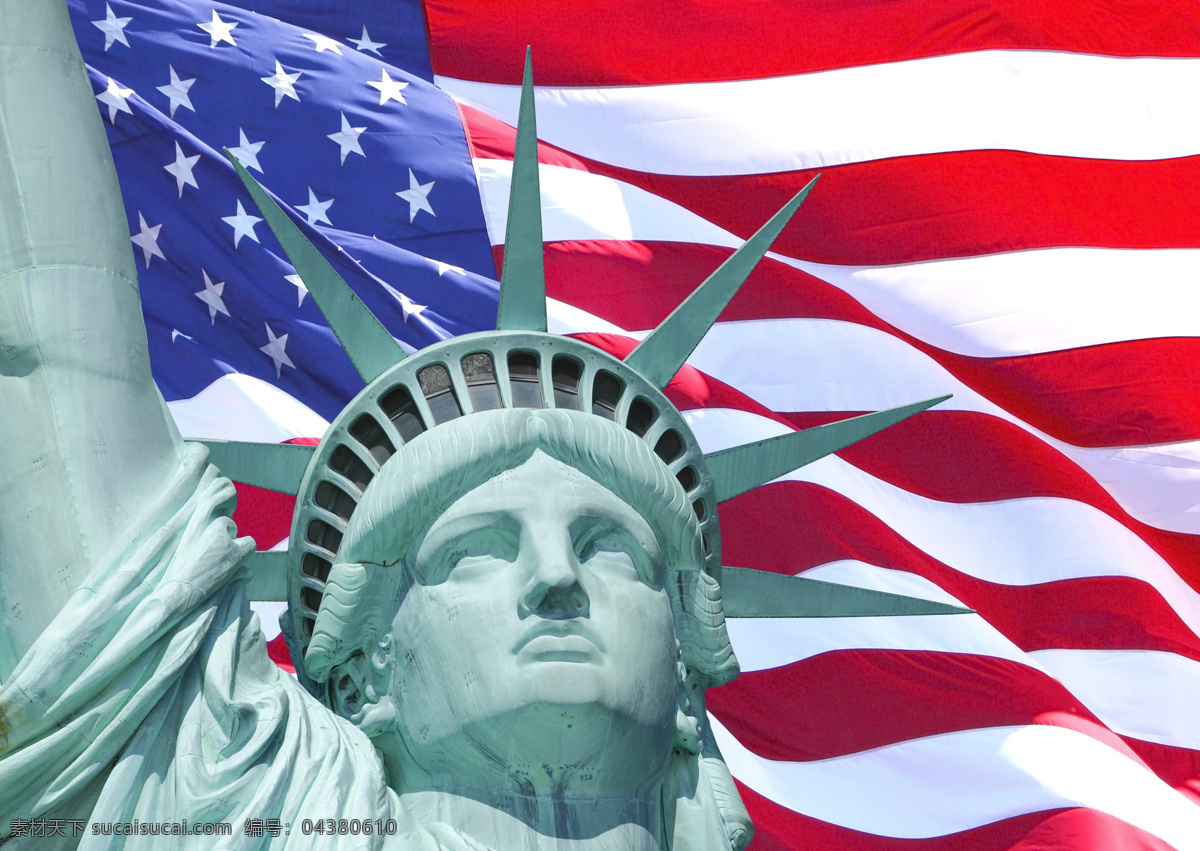 美国自由女神 美国国旗 自由女神 自由女神特写 美国标志建筑 自由女神塑像 旅游摄影 国外旅游