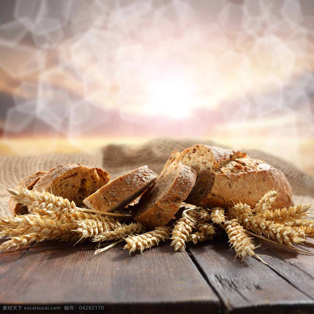 小麦上的面包 小麦 小麦摄影 面包 面包素材 面包摄影 面包海报 美食 食物 外国美食 餐饮美食 白色