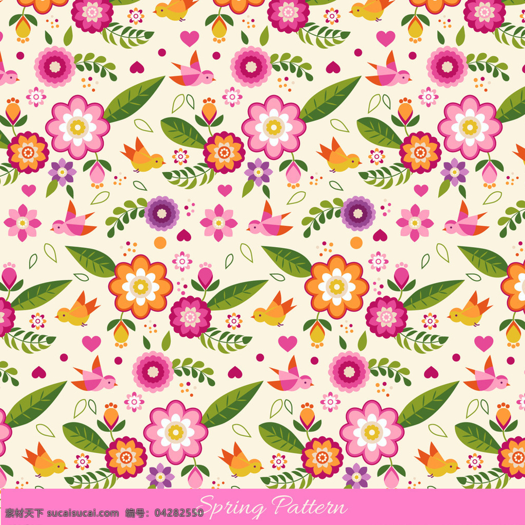 万紫千红 春天 图案 背景 花卉 花 鸟 自然 粉红色 壁纸 色彩鲜艳 植物 春 性质 白色