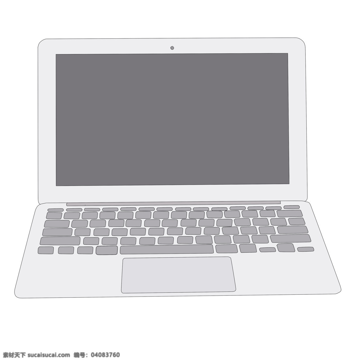 白色 笔记本 电脑 插画 电子产品 智能手机 笔记本电脑 白色笔记本 电脑插图