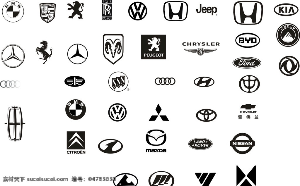 知名 汽车 品牌汽车 品牌 标志 大全 汽车标志 汽车品牌 标志大全 标志图标 公共标识标志
