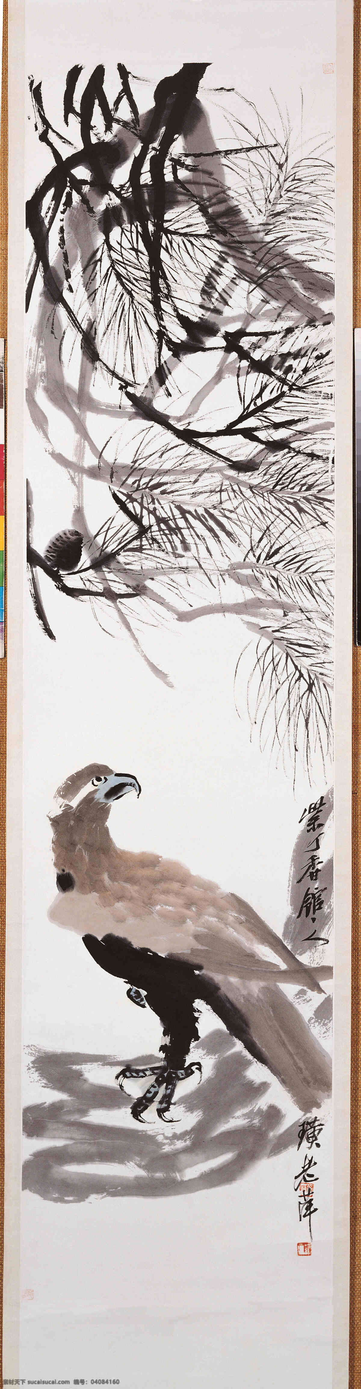 齐白石 画 绘画书法 树枝 水墨 文化艺术 鹰 鹰设计素材 鹰模板下载