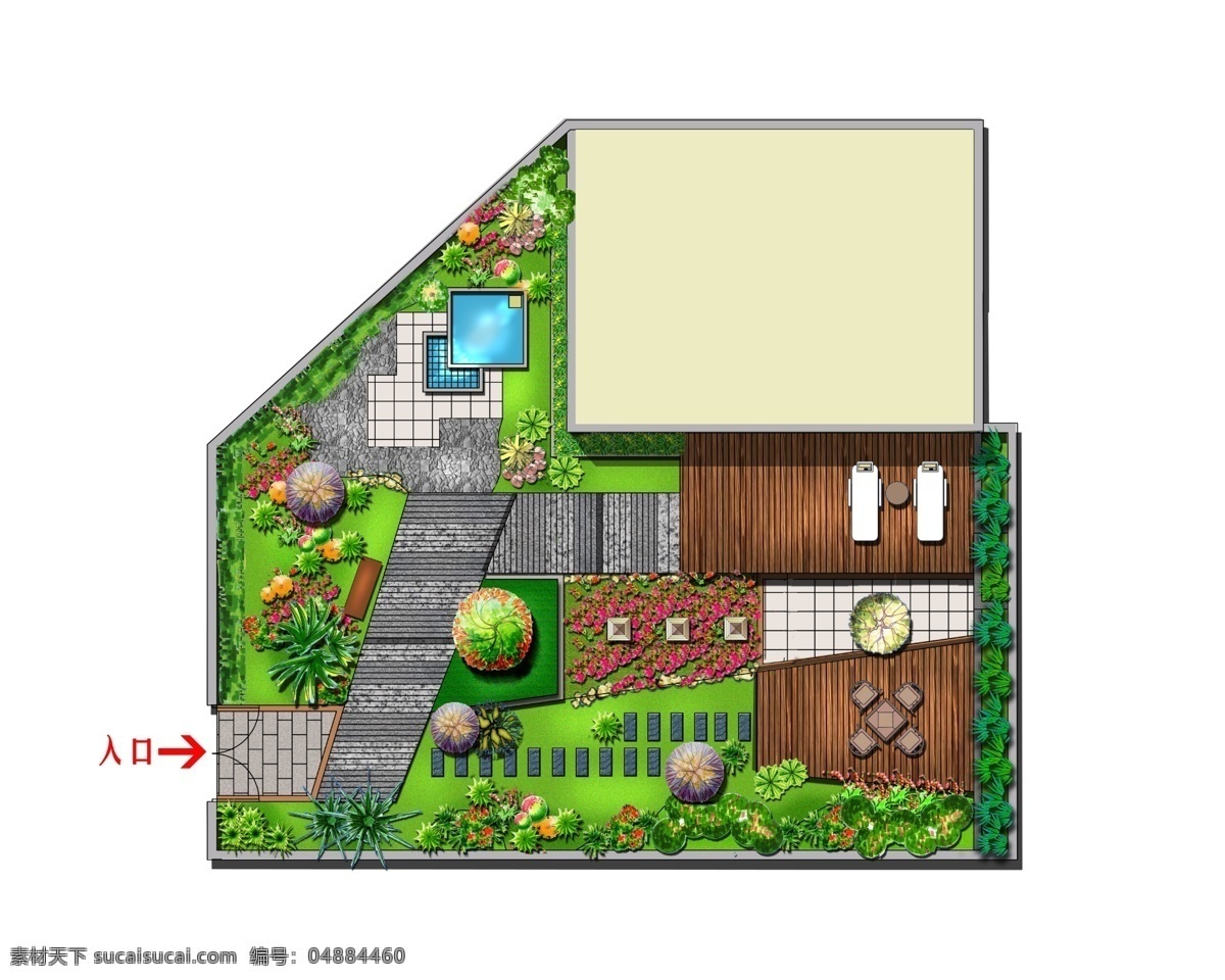 彩色平面图 环境设计 景观设计 绿化设计 平面图 源文件 植物 庭院 彩 平 模板下载 庭院彩平 家居装饰素材 园林景观设计