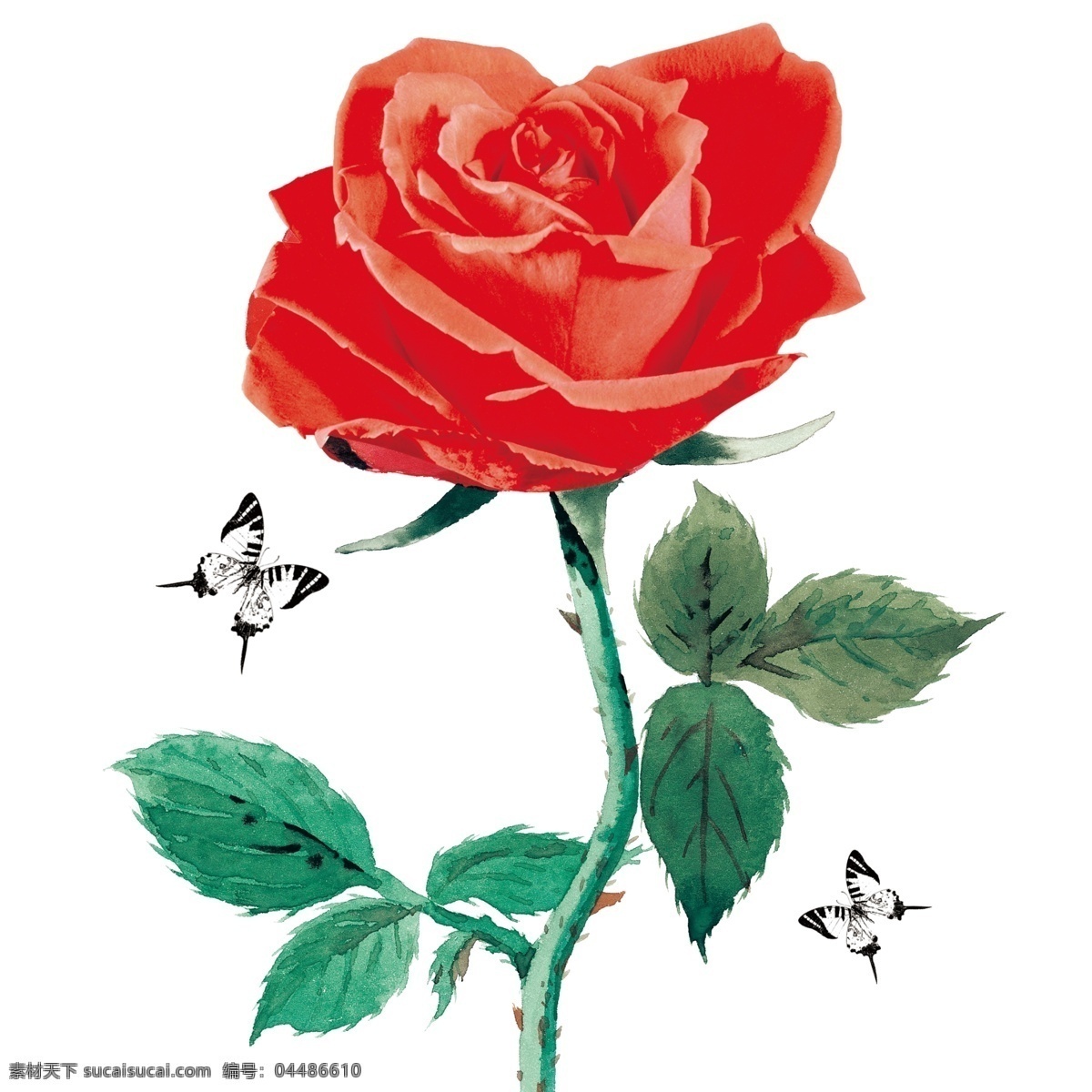 分层 红色花朵 花卉 玫瑰 手绘玫瑰 手绘 模板下载 无框画 源文件 装饰画