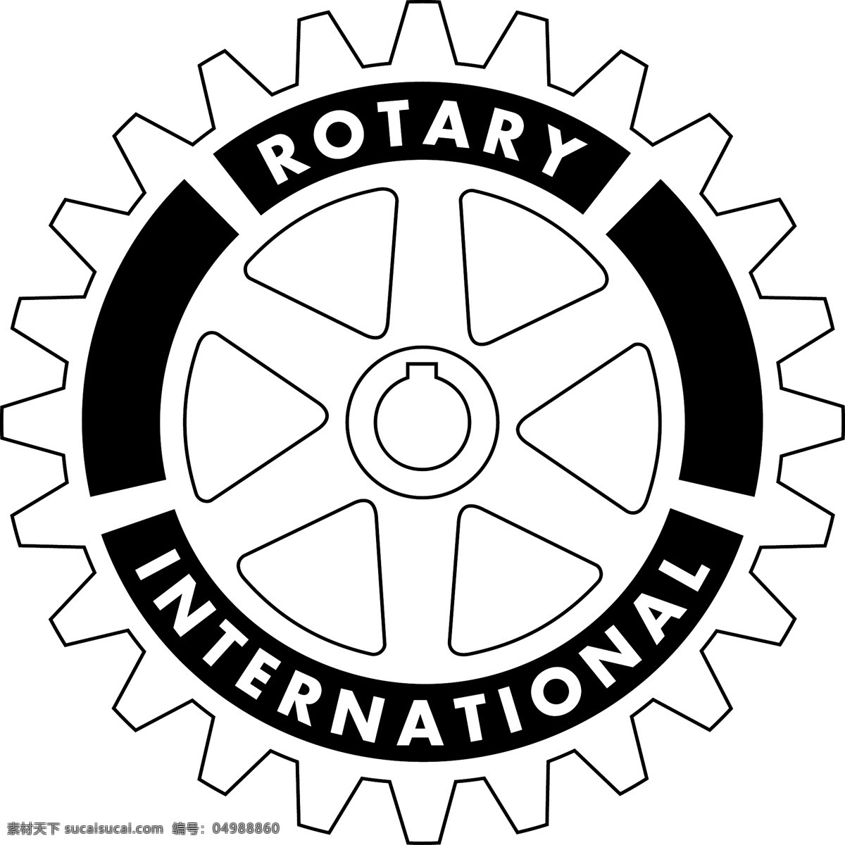 国际扶轮标志 旋转 国际 标志 其他载体 白色