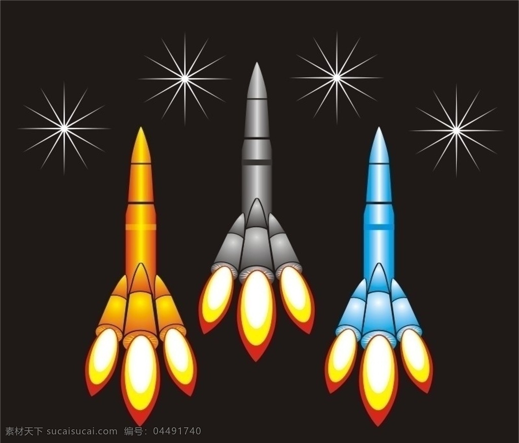 矢量火箭 导弹类 导弹 太空飞船 星球类 军事武器 现代科技 矢量