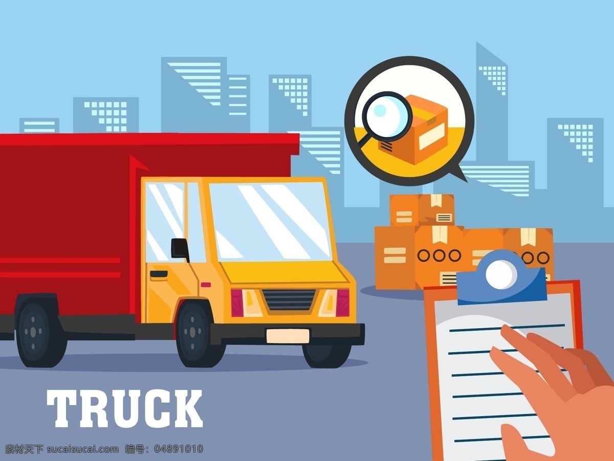 运输卡车背景 运输 卡车 货运 物流 图标 定位 矢量 交通运输 公路 城市生活 节能环保 现代科技 交通工具