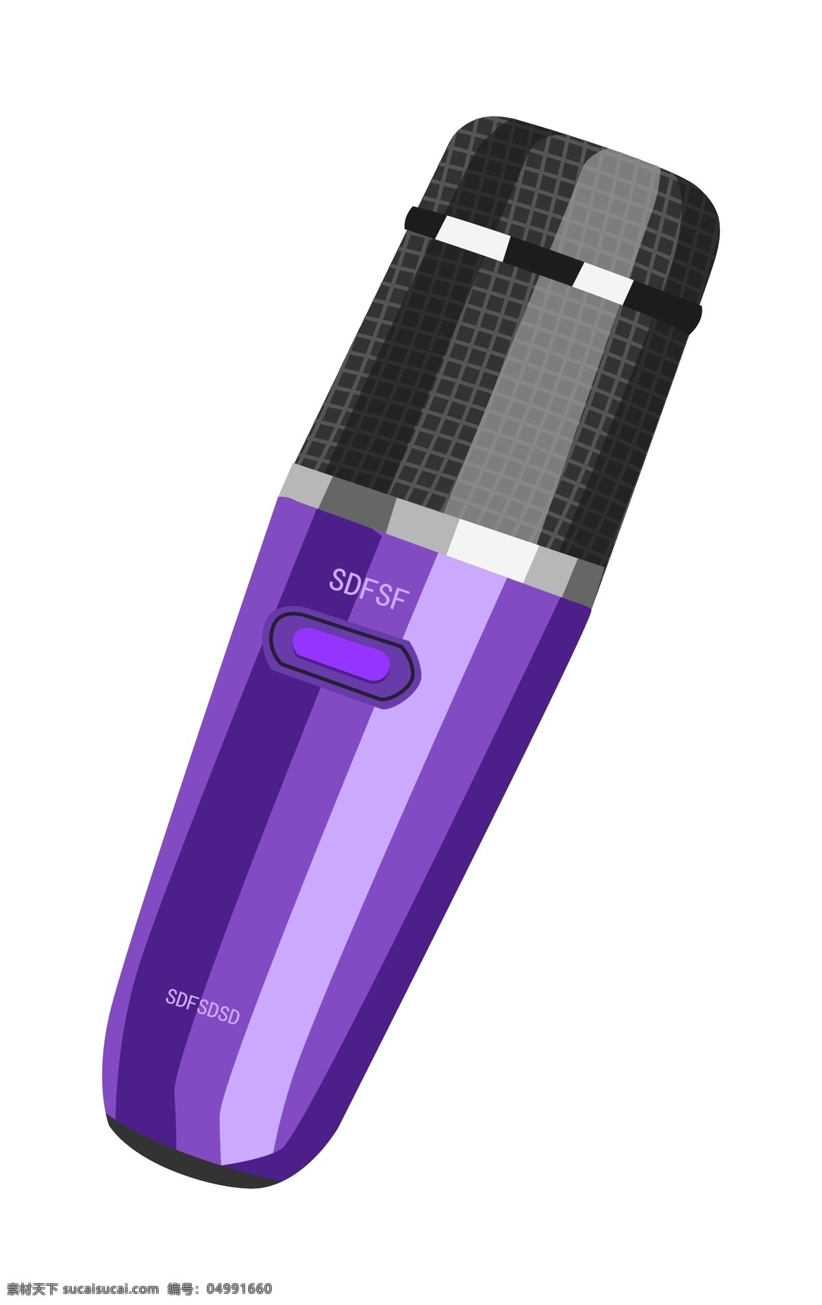 手绘 紫色 话筒 插画 手绘话筒 紫色话筒 紫色话筒插图 无线话筒 无线话筒插图