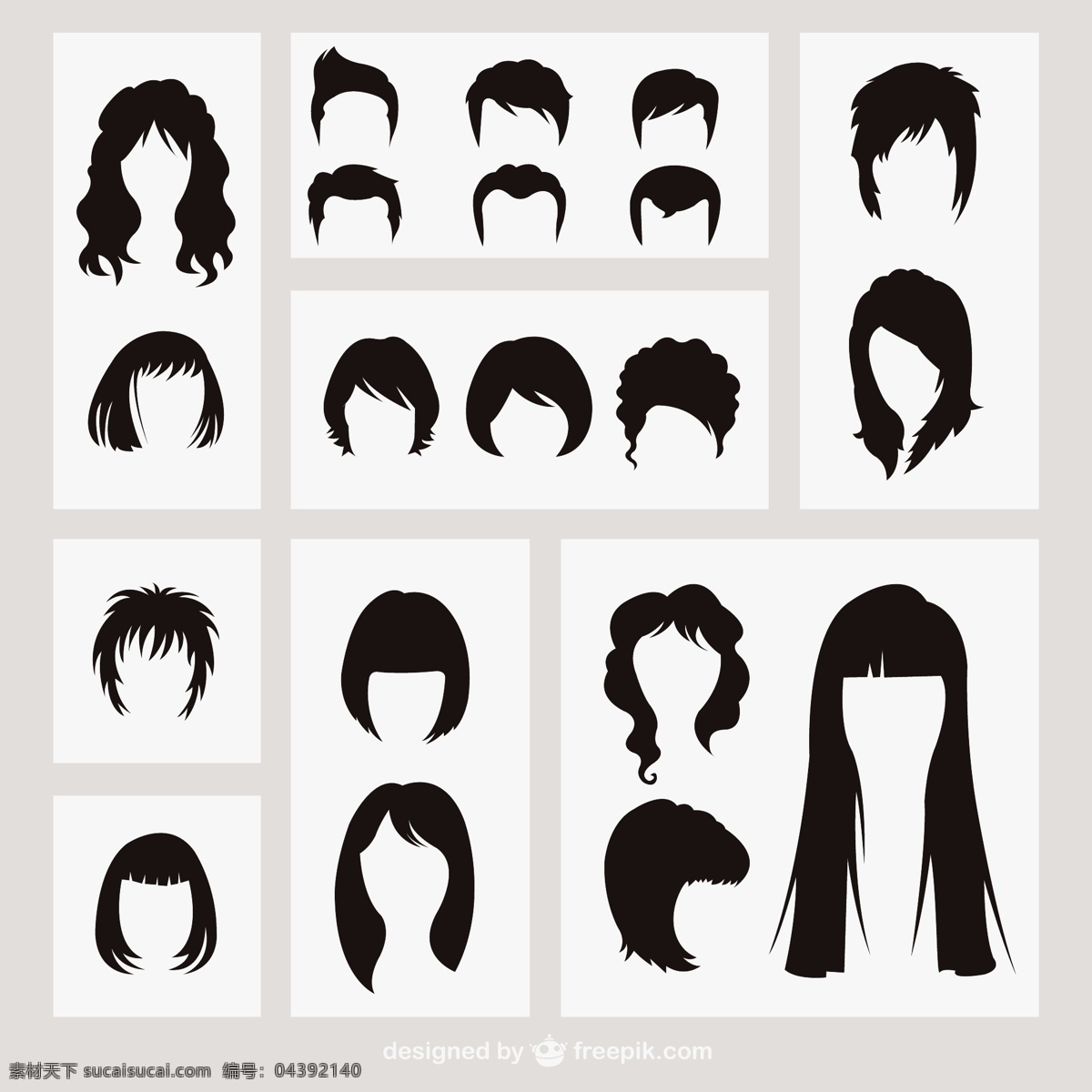 发型轮廓 男人 头发 美容 理发 女人的轮廓 女 女人的头发 轮廓 男 人的剪影 美发 发型 白色