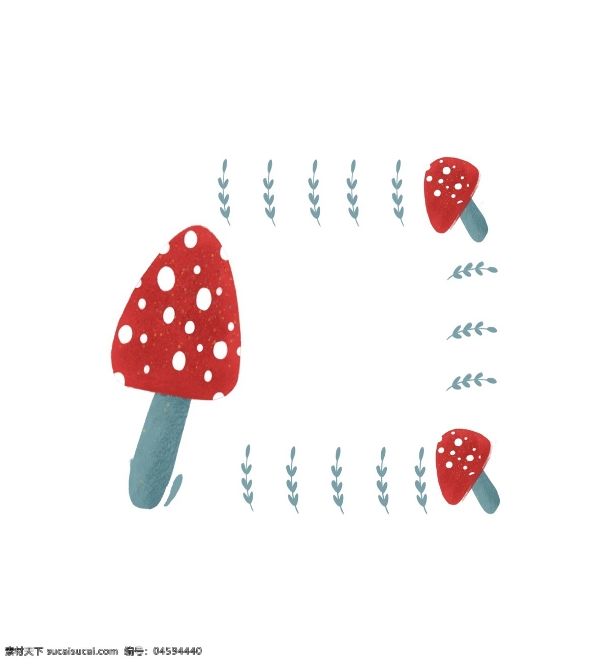 卡通 蘑菇 边框 插画 卡通边框 蘑菇边框 红色边框 边框插图 创意边框 可爱 插图