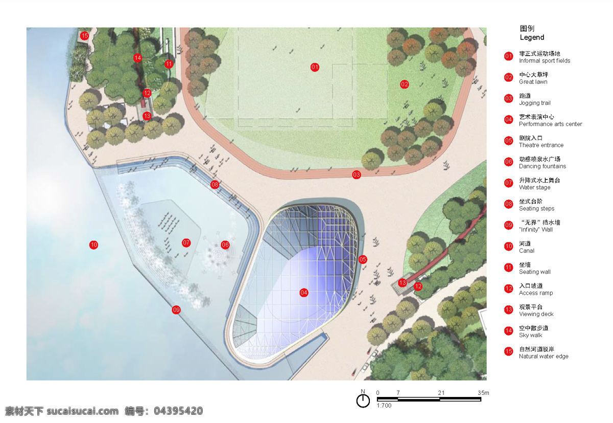 小月 湾 分区 平面图 三 跑道 表演中心 坐式台阶 原创设计 其他原创设计