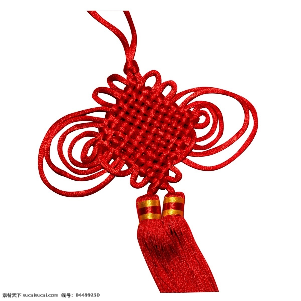 红色 传统 中国结 元素 创意 纹理 质感 吉祥 如意 古典 寓意 喜庆 庆祝 穗子 悬挂 妆点