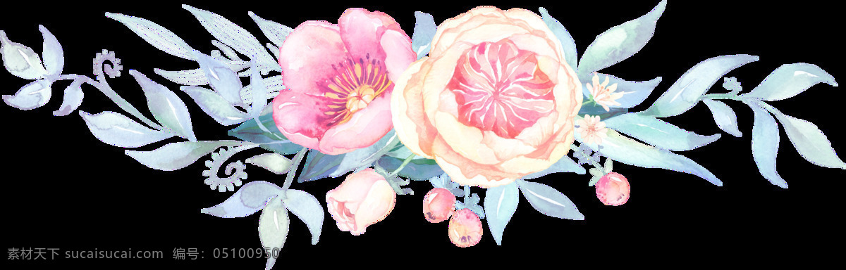 高贵 花卉 透明 卡通 抠图专用 装饰 设计素材