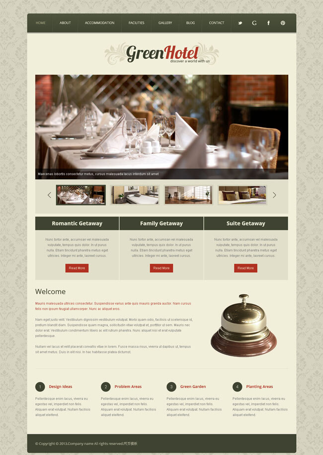 酒店 网站 css 家居 棕色 网页素材 网页界面设计