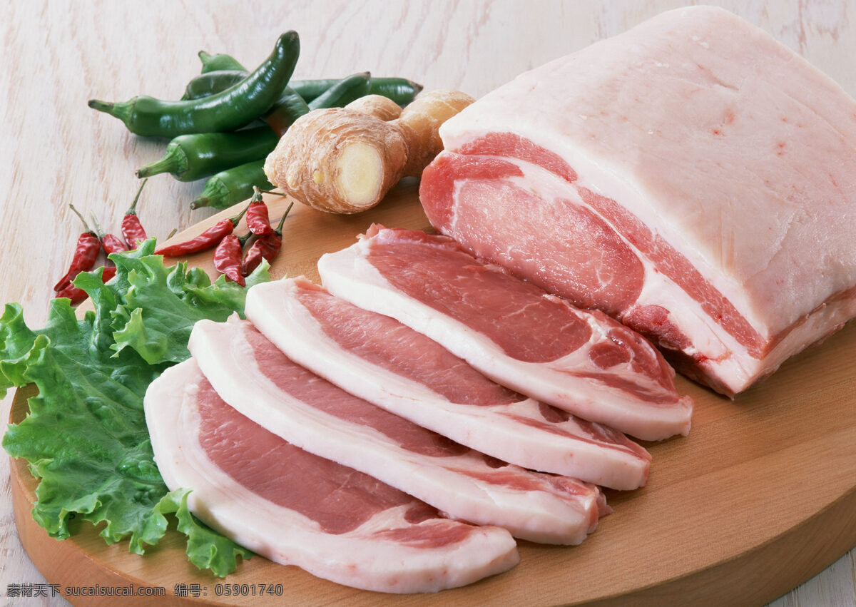 生鲜猪肉 猪肉 生鲜 鲜肉 生肉 肉块 生鲜肉 鲜肉块 肉食品 大肉 肉 餐饮美食 食物原料