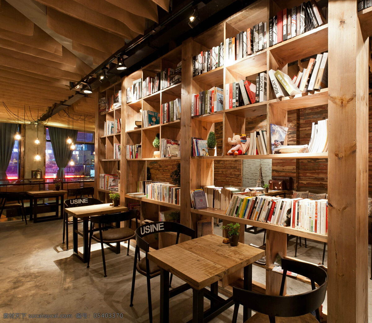 文艺 餐厅 书架 背景 墙 效果图 室内设计 装修 室内 装修设计 环境设计 高清 背景墙 餐桌