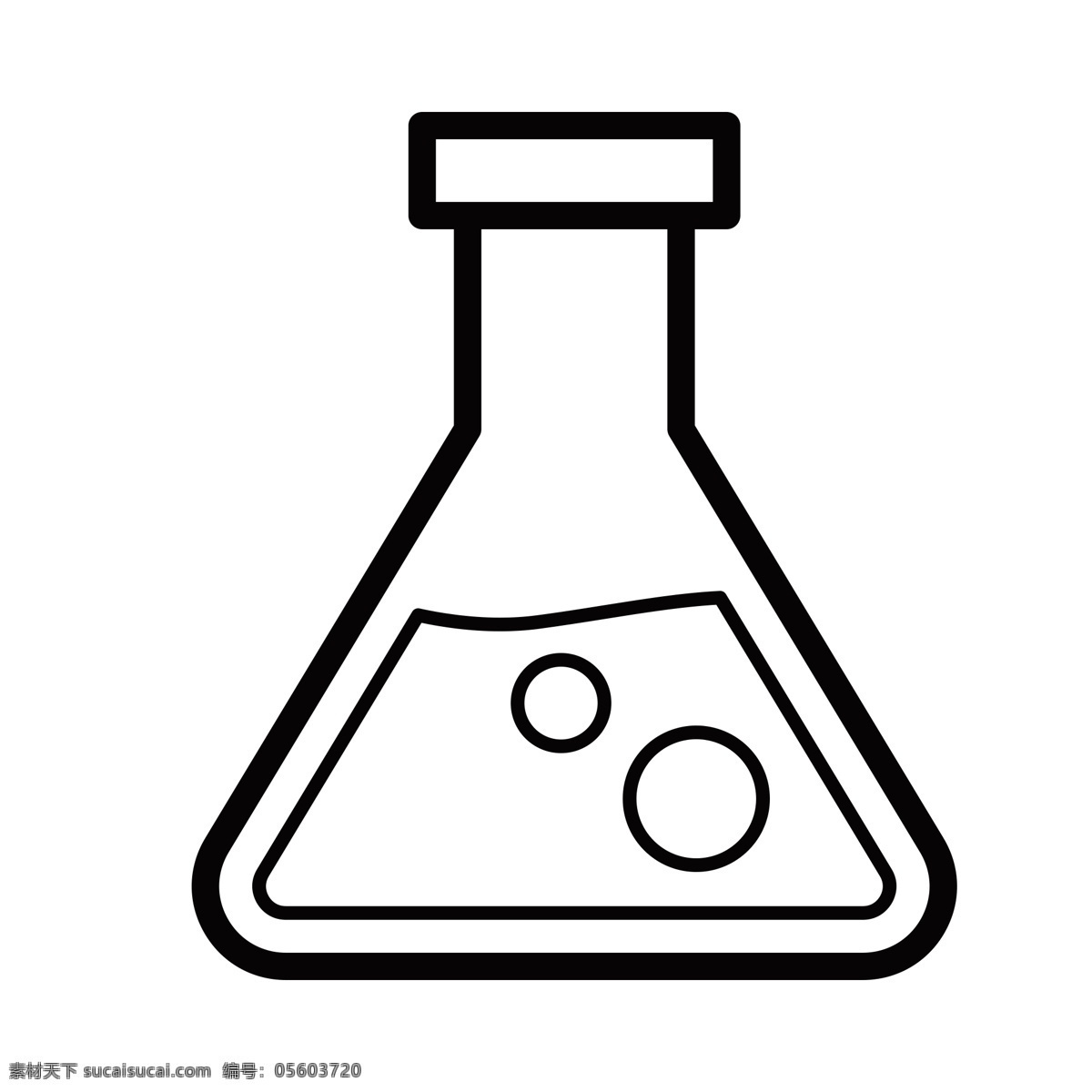 黑色 创意 化学反应 瓶子 元素 科技 化学 反应 气体 产生 几何 柱子 扁平化 ui 图标 卡通插画