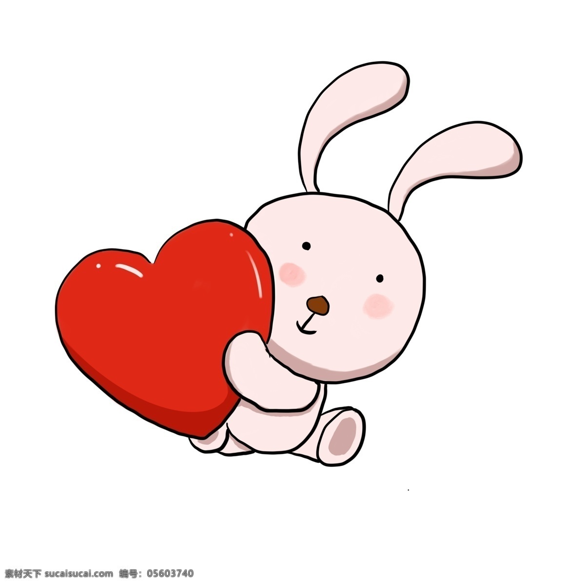 爱心 抱 兔子 红色的爱心 可爱的兔子 心形 卡通爱心 卡通小兔子 粉色的小兔子 立体爱心