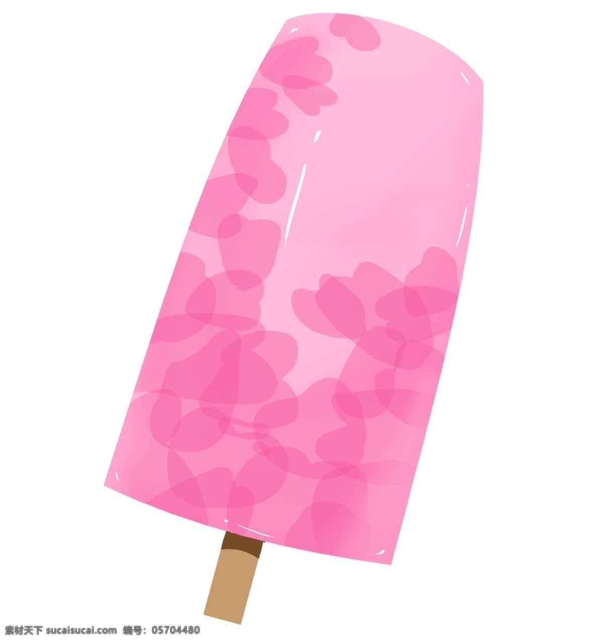粉色卡通冰棒 粉色 冰棍 冰棒