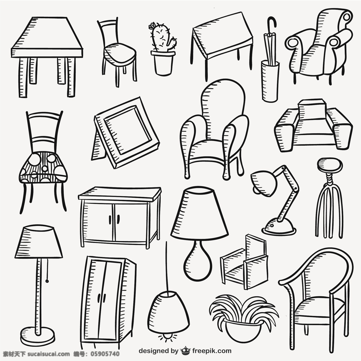 家具收藏 房子 家庭 家具 灯 素描 椅子 沙发 画 衣柜 收藏 白色