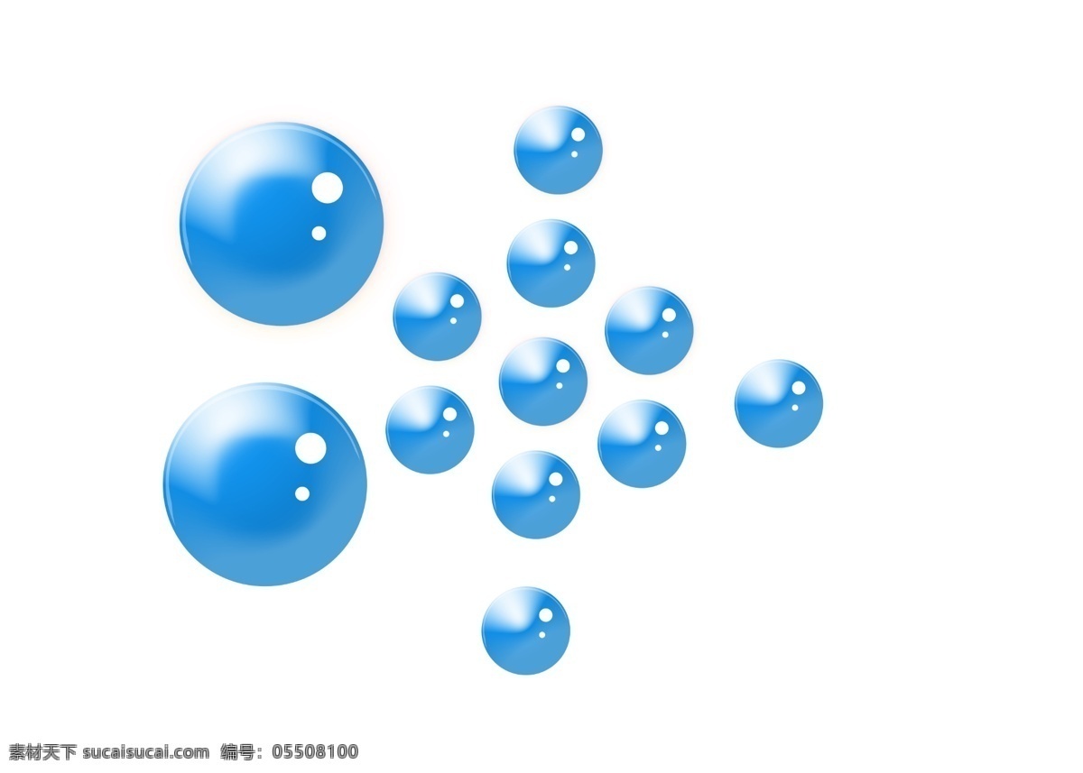 蓝色 晶莹 气泡 插画 晶莹的气泡 卡通插画 气泡插画 泡泡插画 肥皂泡泡 玩具泡泡 蓝色的气泡