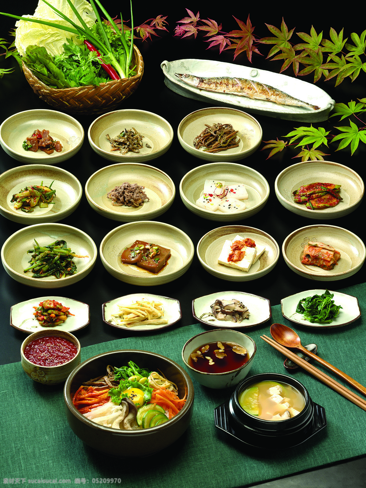 韩式 拌饭 酱汤 小菜 风景 生活 旅游餐饮