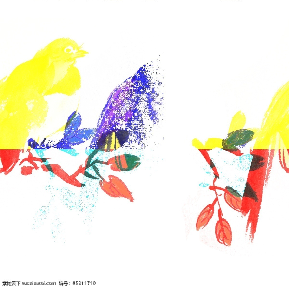 中国 风 水墨 山鸡 手绘 插画 中国风 动物 古风 水墨风 墨迹 夏季 彩色 昆虫 春天 生动 花草 国风