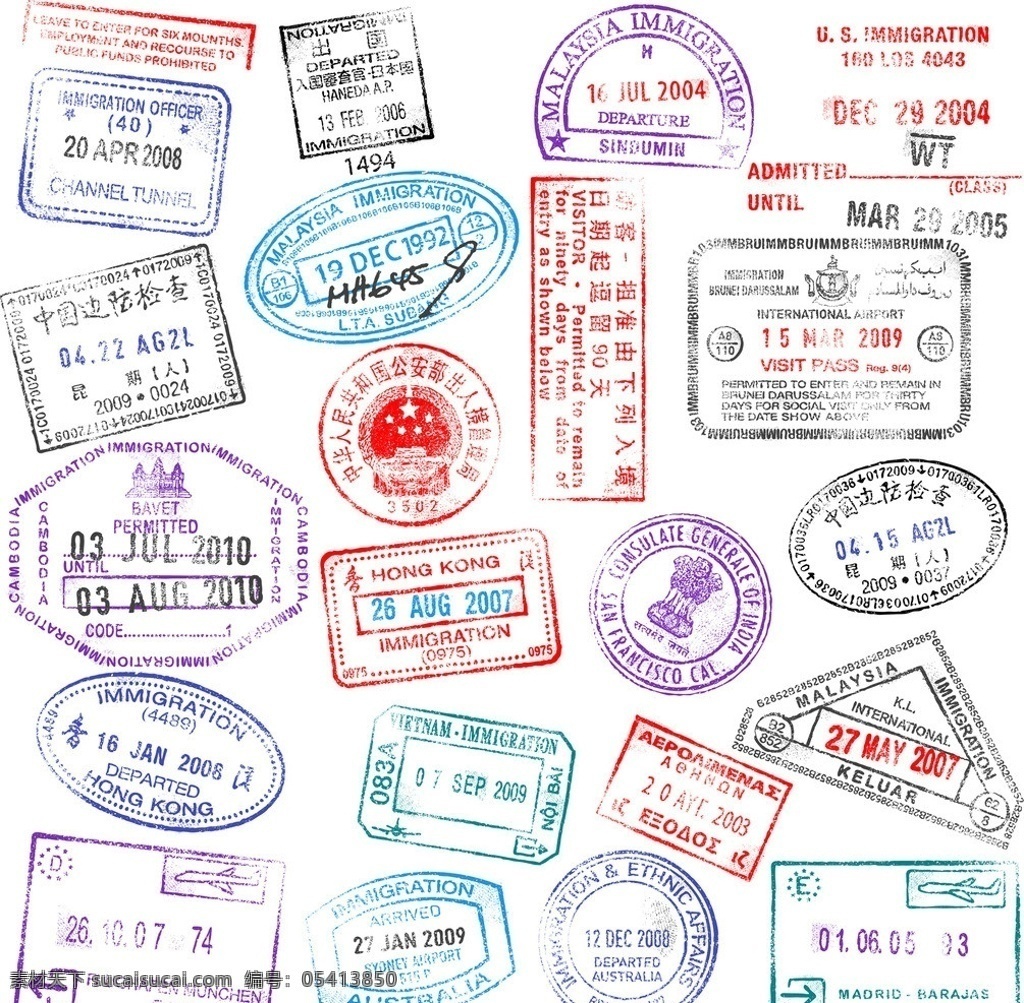 邮戳印章边框 邮戳 印章 边框 怀旧 古典 旅游出国邮戳 盖章 矢量 图标 标志 标签 logo 小图标 标识标志图标
