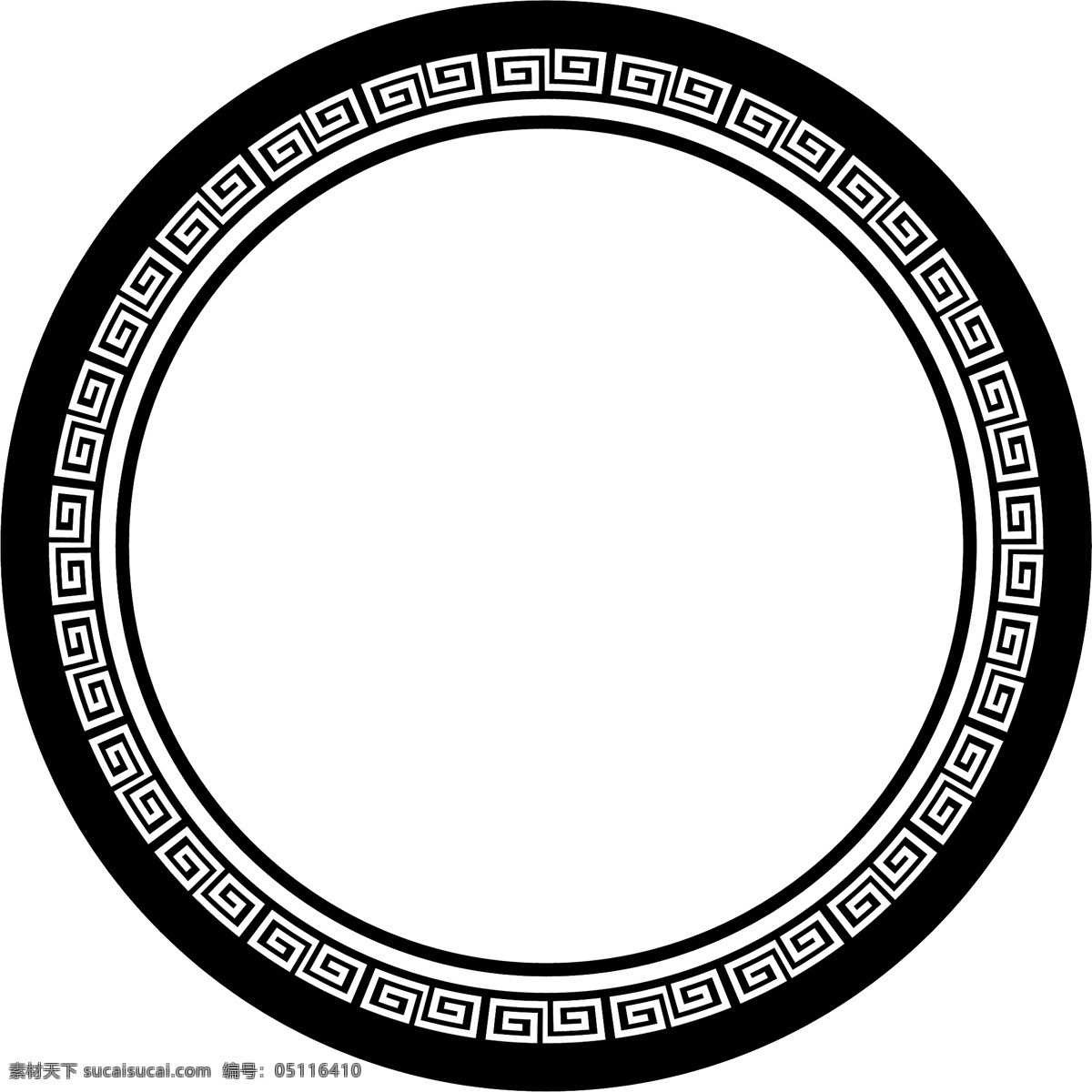 圆圈回纹 字纹 边框应用 底纹花边 中国古代图案 窗花